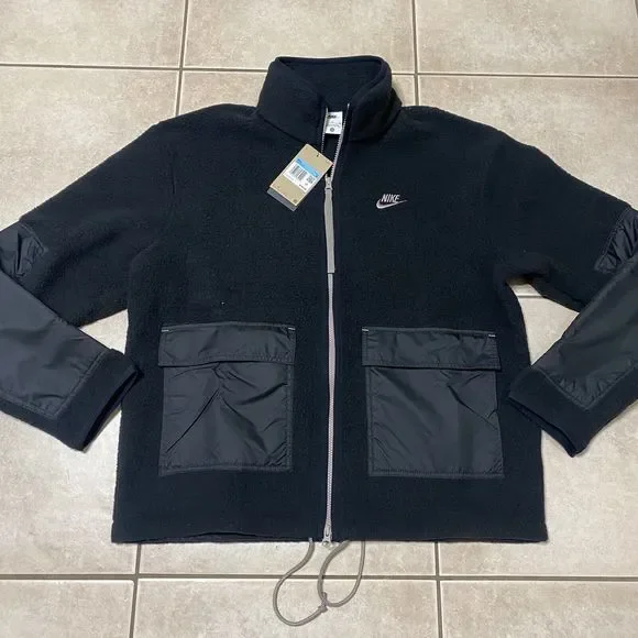 $150 NEW Nike Sportswear Essentials+ Men's M Fleece Full-Zip Jacket Sherpa Golf - Picture 1 of 9